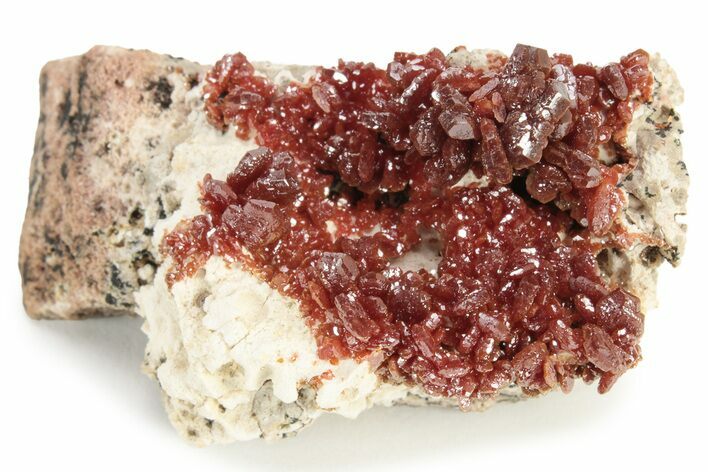 Ruby Red Vanadinite Crystals on Dolomite - Morocco #233969
